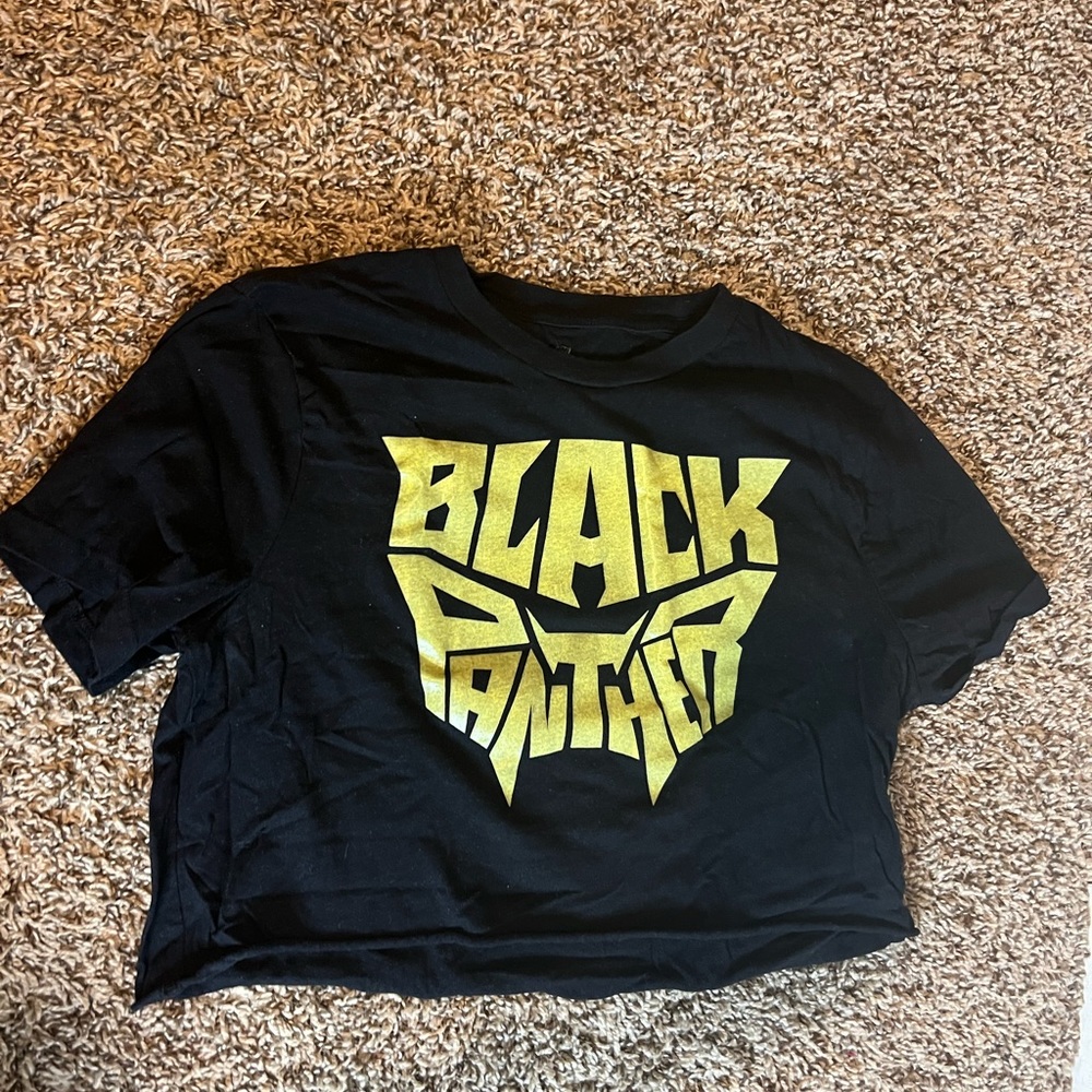 Black panther crop top